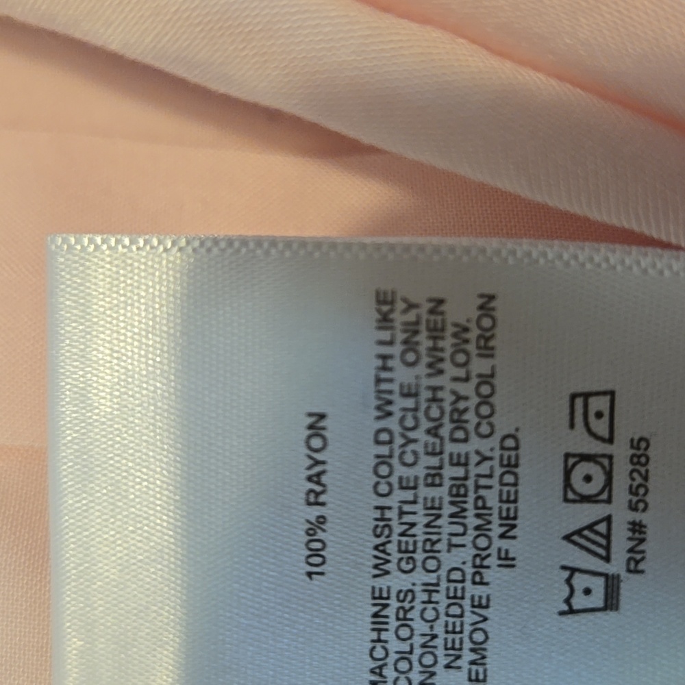 Express Pink Button-Up Blouse Bubble Hem Top Size L - Picture 5 of 9